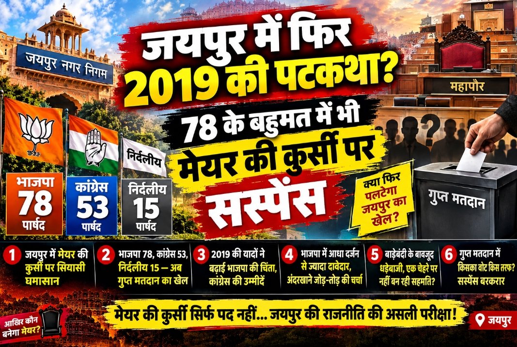 क्या जयपुर में फिर लिखी जाएगी 2019 के मेयर चुनाव की पटकथा?